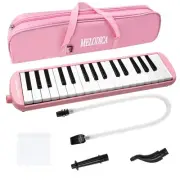 32-Key Melodica for Kids & Beginners Double Mouthpiece Air Piano Keyboard wit...