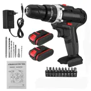 BLMIATKO 48VF Cordless Electric Drill 25 Speeds Torque Power Impact Drill W/ 1/2pcs Battery