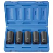 Grey Pneumatic 1705SN 1/2" Drive 5-Piece Spindle Nut Impact Socket Set, 6-Point