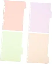 WEKADRIN Efficient Binder Dividers Tabs 4 Pack Pastel Folder Pockets for Notebook Spiral School Office Home