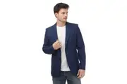 Ted Baker Mens Apolloj Wool Slim Blazer (Blue) (L)