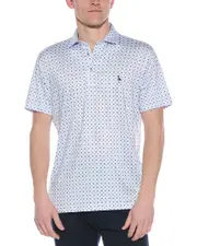 TailorByrd Geo Floral Performance Polo Shirt