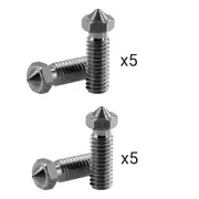 10pcs TWO TREES Hardened Steel Volcano Nozzle with M6 Thread (0.4mm 5pcs, 0.5mm 5pcs)