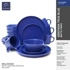 MÜLLERHEIM 903 16-Piece Ceramic Stoneware Dinnerware Set for 4, Matte Blue