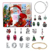 Advent Calendar Bracelets Girls 24 Days Christmas Countdown Calendar with DIY Charms Jewelry Bracelet Set
