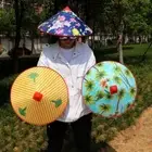 Adjustable Party Sun Hats Bamboo Weaving Woven Straw Hats Men Women Outdoor