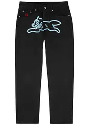 Ice Cream Running Dog Straight-leg Jeans - Black - 30 (W30 / S) 30 (W30 / S)