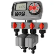 Irrigation Timer With 4 Station Automatic Garden Lawn Watering System Controller