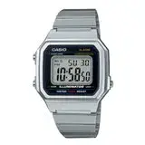 在飛比找遠傳friDay購物優惠-CASIO 卡西歐電子男錶 不鏽鋼錶帶 銀x黑 防水 全自動