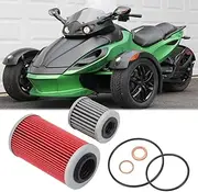 WIKIBB Can-Am Spyder SE5 Oil Filter w/Extended Trans Filter with Seal Kit