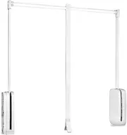 Emuca hanging, pull down wardrobe rail lift, adjustable width 600-830mm (23,6-32,6 inch), white colour, Steel and plastic