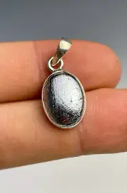 4.67g METEORITE MUONIONALUSTA pendant in silver.925 frame #MET19