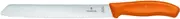 Victorinox Swiss Classic Wavy Edge Blade Bread Knife, Orange, 6.8636.21L9B