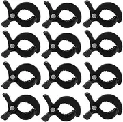 Stroller Pegs to Hook Muslin Sun Shade to Canopy, Wanfoou Black Car Seat Cover Clips, Nursing Cover, Pram Toy Holder, Blanket Clamp, Plastic Universal Clip, Stroller Clips Buggy Accessory, 12 PCS