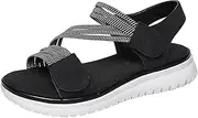 [Generic] 2022 New Comfy Stretch Sandals, Summer Washable Slingback Orthopedic Slide Sport Sandals, Women's Comfy Sports Knit Sandals, Platform Buckle Beach Sandals