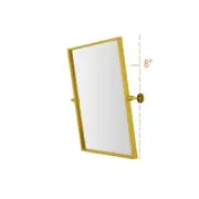 Elegant Decor Everly 24x20" Rectangle Aluminum Pivot Mirror in Gold
