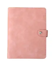 Multitasky Vegan Leather Pink Notebook With Sticky Note Ruler