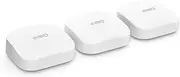 Amazon eero Pro 6E mesh Wi-Fi system | 2.5 Gbps Ethernet | Coverage up to 560 m² | Connect 100+ devices | Ideal for streaming, working and gaming | 3-pack