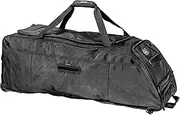 Franklin Sports Traveler Roller - Baseball and Softball - Equipment Bag - Compartment- Black - 1680D Polyester - Water Resistant- Black