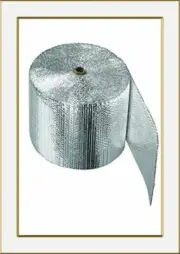 375mm x 50M Roll - 10mm Silver Foil Metalized Insulated Bubble Wrap Cushion