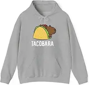 [X.Style] Capybara Gift Kids Tacobara Funny Capybara Tacos Hoodie for Adults Hooded Neck Long Sleeve Pullover Grey XL