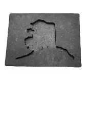 10 oz State of Alaska Graphite Gold Ingot Mold for Gold & Silver Casting