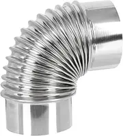 Veemoon Stainless Steel Flue Elbow Exhaust for Chimney Durable Pipe for Kitchen Bathroom Outdoor Camping and Rv Ventilation Elbow Chimney Flue for Versatile Applications