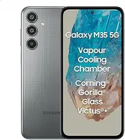 [Samsung] Galaxy M35 5G (Thunder Grey,6GB RAM,128GB Storage)| Corning Gorilla Glass Victus+| AnTuTu Score 595K+ | Vapour Cooling Chamber | 6000mAh Battery | 120Hz Super AMOLED Display| Without Charger