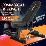 BLACK LORD Commercial Weight Bench FID Bench Flat Incline Decline Press Gym