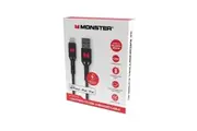 MONSTER Lightning to USB-A Braided Cable - Black 1.2m