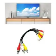 3 RCA Male Jack To 6 RCA Female Plug Splitter Audio CS DVD Video D8K9 U4H5