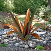 clyqyy DIY Metal Agave Plant Art Yard Tequila Art Sculpture, Tequila Rustic Garden Sculpture Statue Outdoor Decor,Agave Metal Plants for Yard, Garden Lawn Ornaments (12 Leaves -Green)