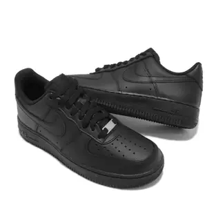 Nike 休閒鞋 Air Force 1 07 運動 男鞋 經典款 AF1 皮革 簡約 穿搭 全黑 CW2288001 26cm BLACK/BLACK