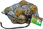 Open Box Unique Sports Dog Fetch Balls 18 Ball Mesh Carry Bag Non-Squeaker