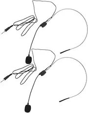 UPKOCH 2PCS Head Mounted Wired Microphone with Condenser Technology Portable Lightweight Design for Interview and Live Streaming High Vocal Reduction Flexible Use