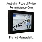 2019 National Police Remembrance Day Coin - AFP - Framed Memorabilia