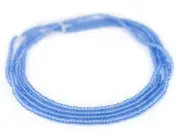 Sky Blue Matte Glass Seed Beads 3mm 24 Inch Strand
