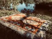 Large -XL Tribal Indian Cotton Throw Blanket Aztec Picnic Camping Beach Rug