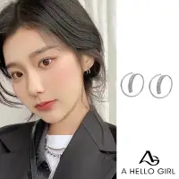 在飛比找蝦皮購物優惠-Ahellogirl韓式鑽石耳環男女旋轉防過敏耳環