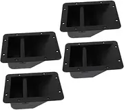 Hoement 4pcs Speaker Handle Bucket Speaker Handles Durable Side Accessories Grip Outdoor Loudspeaker Amplifier Supplies Plastic Black