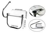 Pactrade Marine Boat Universal Fiberglass Swim Platform Under Mount 1Step Ladder