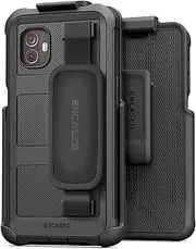 Encased Hand Strap Case for Samsung Galaxy XCover 6 Pro with Belt Clip - Rugged Phone Cover w/Holster (Black)