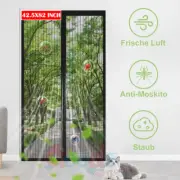 Durable Mosquito Door Net Mesh Screen Bug Pet Patio Hands Free Magnetic Closer