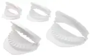 4 Piece Plastic Dough Press Mold Making Calzone, Dumpling, Empanada, Pie, etc...