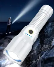 High Lumens Rechargeable LED Flashlight, 5 Modes, Tactical, Waterproof