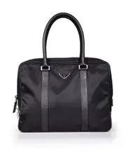 Black Tessuto Saffiano Trim Handbag