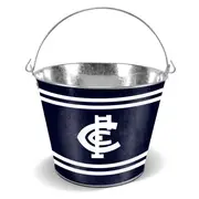 Carlton Blues AFL Galvanised Tin Ice Bucket with Handle