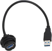 USB3.0 Panel Socket Waterproof Data Connector with Extension Cable Male Female Copper 1.5A IP67 0.3meter