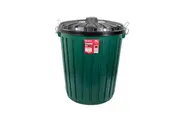 75L Green Large Rubbish Bin Storage Container Kitchen Trash Waste Garbage Dustbin lid