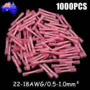 1000pcs 22-18AWG Heat Shrink Wire Crimp Connector Butt Cable Splice Terminal Kit